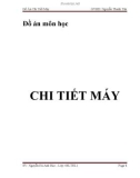 Đồ án môn Chi tiết máy