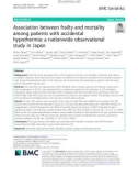 Association between frailty and mortality among patients with accidental hypothermia: A nationwide observational study in Japan