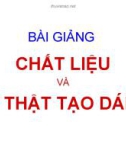 Bài giảng Chất liệu và kỹ thật tạo dáng: Phương pháp gia công nguội – KS. Dư Văn Rê