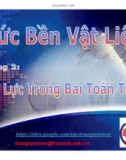 Bài giảng Sức bền vật liệu - Chương 2: Nội lực trong bài toán thanh