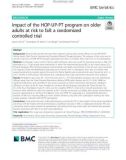 Impact of the HOP-UP-PT program on older adults at risk to fall: A randomized controlled trial