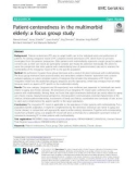 Patient-centeredness in the multimorbid elderly: A focus group study