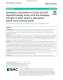 Synergistic associations of visual and selfreported hearing acuity with low handgrip strength in older adults: A populationbased cross-sectional study