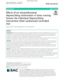 Effects of an interprofessional deprescribing intervention in Swiss nursing homes: The Individual Deprescribing Intervention (IDeI) randomised controlled trial