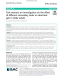 Task matters: An investigation on the effect of different secondary tasks on dual-task gait in older adults