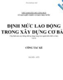 Định mức lao động trong xây dựng cơ bản - Tập 2 Công tác kè