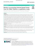 Barriers to accessing internet-based home Care for Older Patients: A qualitative study