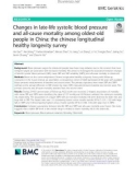 Changes in late-life systolic blood pressure and all-cause mortality among oldest-old people in China: The chinese longitudinal healthy longevity survey