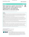 Multi-component cognitive intervention for older adults with mixed cognitive levels: implementation and preliminary effectiveness in real-world settings