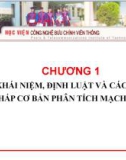 CHƯƠNG 1 - CÁC KHÁI NIỆM, ĐỊNH LUẬT VÀ CÁC PHƯƠNG PHÁP CƠ BẢN PHÂN TÍCH MẠCH ĐIỆN