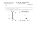 Đề thi lại môn cơ học kết cấu 1- Trường đại học Thủy Lợi - Đề số 6