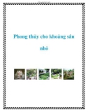 Phong thủy cho khoảng sân nhỏ