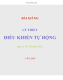 Bài giảng Lý thiết điều khiển tự động: Chương 3 - Đặc tính động học của hệ thống