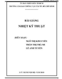 Bài giảng Nhiệt kỹ thuật - CĐ Giao thông Vận tải