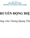 Bài giảng Truyền động điện: Chương 1 - Dương Quang Thiện