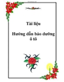 Tài liệu Hướng dẫn bảo dưỡng ô tô