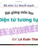 Bài giảng môn Điện tử tương tự: Chương III - GV. Lê Xuân Thành