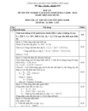 Đáp án đề thi tốt nghiệp cao đẳng nghề khóa 3 (2009-2012) - Nghề: Điện dân dụng - Môn thi: Lý thuyết chuyên môn nghề - Mã đề thi: DA ĐDD–LT25