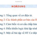 CÁC THÀNH PHẦN CƠ BẢN CỦA HỆ THỐNG CƠ ĐIỆN TỬ