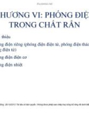 Bài giảng môn Vật liệu điện: Chương 6 - TS. Nguyễn Văn Dũng