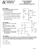 Đề thi cuối kỳ năm học 2014 môn Mạch điện tử