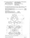 Đề thi học kì 1 môn Vẽ kỹ thuật cơ khí năm 2020-2021 có đáp án - Trường ĐH Sư Phạm Kỹ Thuật TP.HCM