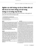 Nghiên cứu ảnh hưởng của hệ số thấm đất cát đến hệ số an toàn chống cát sôi trong tường cừ và tường vây hố đào