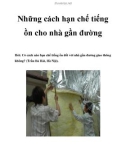 Những cách hạn chế tiếng ồn cho nhà gần đường