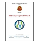 Bài giảng Thực tập Cộng đồng 2: Phần 1 - Trường ĐH Võ Trường Toản (Năm 2018)