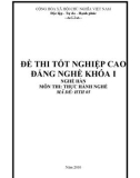 Đề thi tốt nghiệp CĐ Nghề Hàn khoá I - HTH05