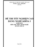 Đề thi tốt nghiệp CĐ Nghề Hàn khoá I - HTH20