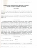 Phương pháp ngoại suy theo tham số giải hệ phương trình đại số tuyến tính suy biến.