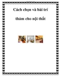 Cách chọn và bài trí thảm cho nội thất