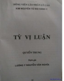 Nghiên cứu Tỳ vị luận (Quyển trung)