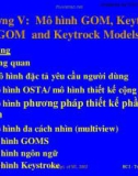 Bài giảng Tương tác người máy: Chương 5 - Mô hình GOM, Keytrock