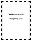 Tìm phương vị nhà ở theo phong thuỷ