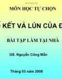 Bài tập làm tại nhà cố kết và lún của đất