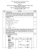 Đáp án đề thi tốt nghiệp cao đẳng nghề khóa 3 (2009-2012) - Nghề: Điện dân dụng - Môn thi: Lý thuyết chuyên môn nghề - Mã đề thi: DA ĐDD–LT05