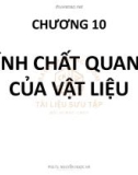 Bài giảng Cơ sở khoa học vật liệu: Chương 10 - PGS. TS. Nguyễn Ngọc Hà