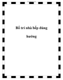 Bố trí nhà bếp đúng hướng