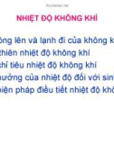 Chế độ nhiệt của không khí