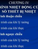 CHƯƠNG IV CHU TRÌNH NHIỆT ĐỘNG CỦA MỘT SỐ THIẾT BỊ NHIỆT