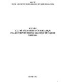 Kỷ yếu các đề tài nghiên cứu khoa học của hệ truyền thông giáo dục sức khỏe năm 2011