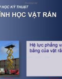 Bài giảng Cơ học kỹ thuật (Phần Tĩnh học vật rắn): Chương 2 – ĐH Bách Khoa Hà Nội