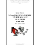 Giáo trình Hàn kim loại màu và hợp kim màu (Nghề: Hàn - Cao đẳng) - Trường Cao đẳng Cơ giới Ninh Bình (2021)