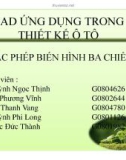 Cad ứng dụng trong thiết kế ô tô - Phép biến hình ba chiều