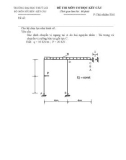 Đề thi lại môn cơ học kết cấu 1 - Trường đại học Thủy Lợi - Đề số 9