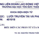 LƯỚI ĐIỆN TRUYỀN TẢI VÀ PHÂN PHỐI - BIỂU DIỄN CÁC PHẦN TỬ CỦA MẠNG ĐIỆN