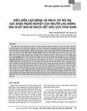 Điều kiện lao động và nguy cơ rủi ro sức khỏe nghề nghiệp của người lao động sản xuất bao bì nhựa dệt khu vực phía Nam