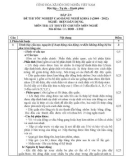 Đáp án đề thi tốt nghiệp cao đẳng nghề khóa 3 (2009-2012) - Nghề: Điện dân dụng - Môn thi: Lý thuyết chuyên môn nghề - Mã đề thi: DA ĐDD–LT02